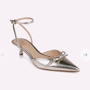 Jewel Badgley Mischka Talasia Pointed Toe Kitten Heels size 8.5